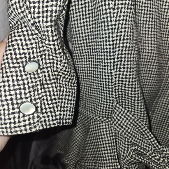 Vintage Ungaro parallele paris houndstooth mother of pearl buttons jacket size 4 - Picture 6 of 7